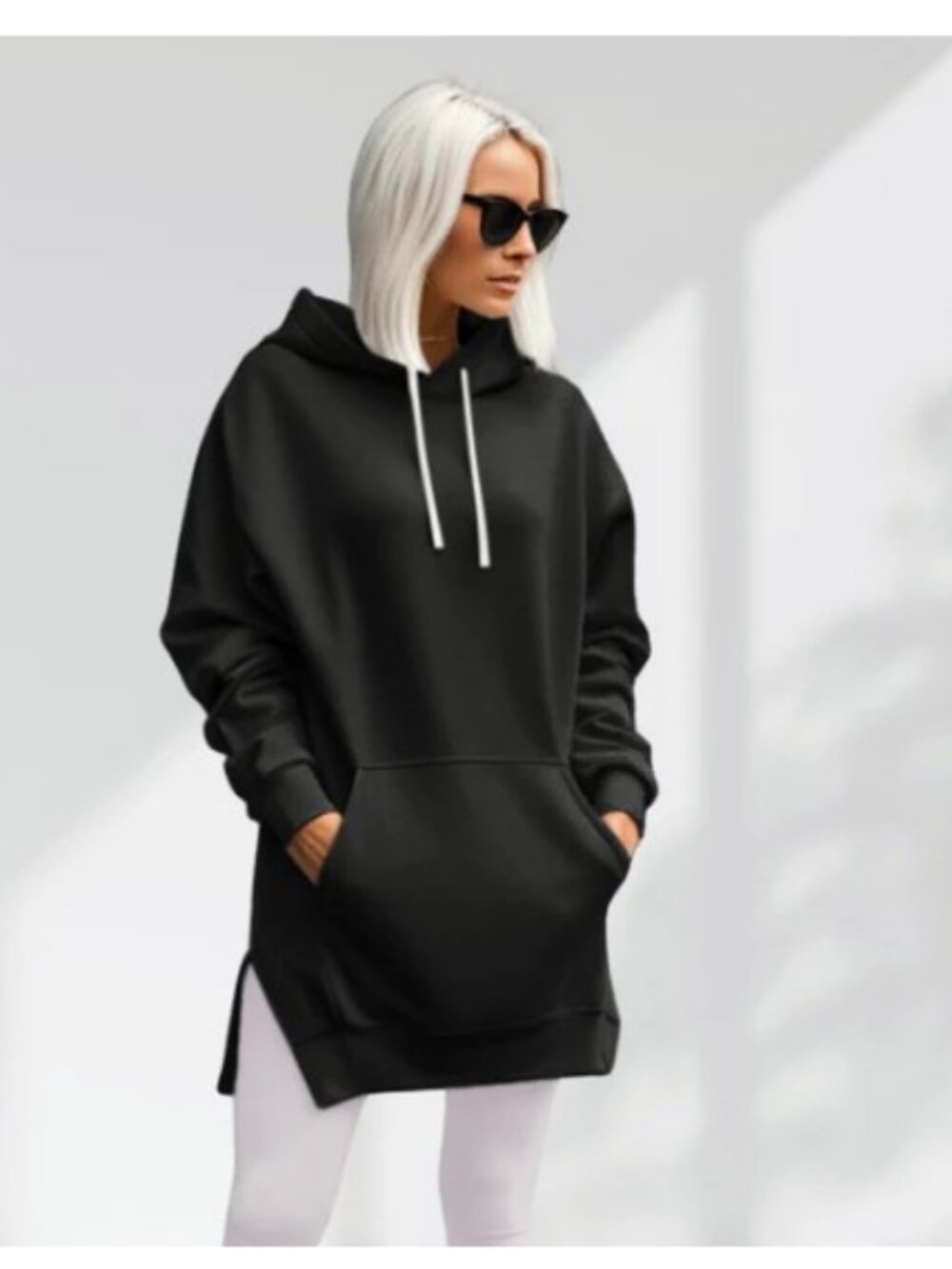 The Warmy Oversized Comfy Hoodie Sweatshirt Black sz XL NWT NEW